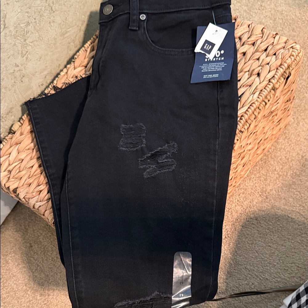 GAP Black Ripped Jeans